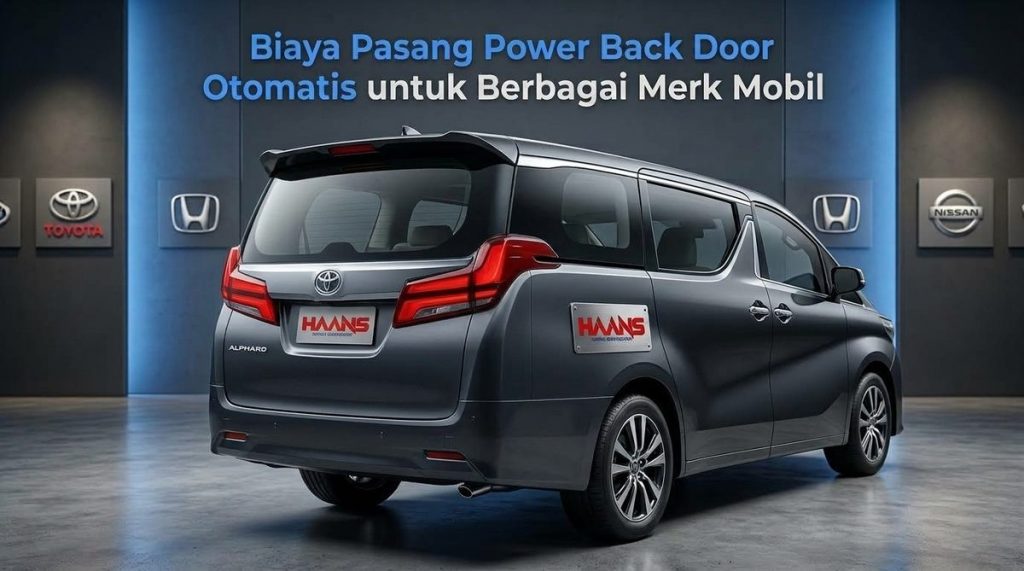 Teknisi ahli memasang power back door mobil